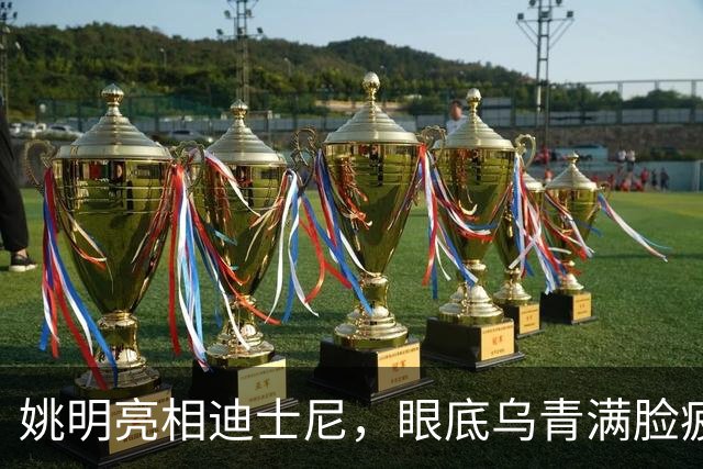 姚明亮相迪士尼，眼底乌青满脸疲惫，一身伤病走路一瘸一拐太沧桑